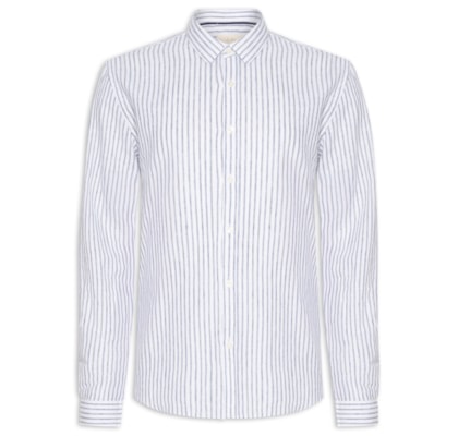 Camisa Masculina Manga Longa Linho Lastra Atalaia - Azul