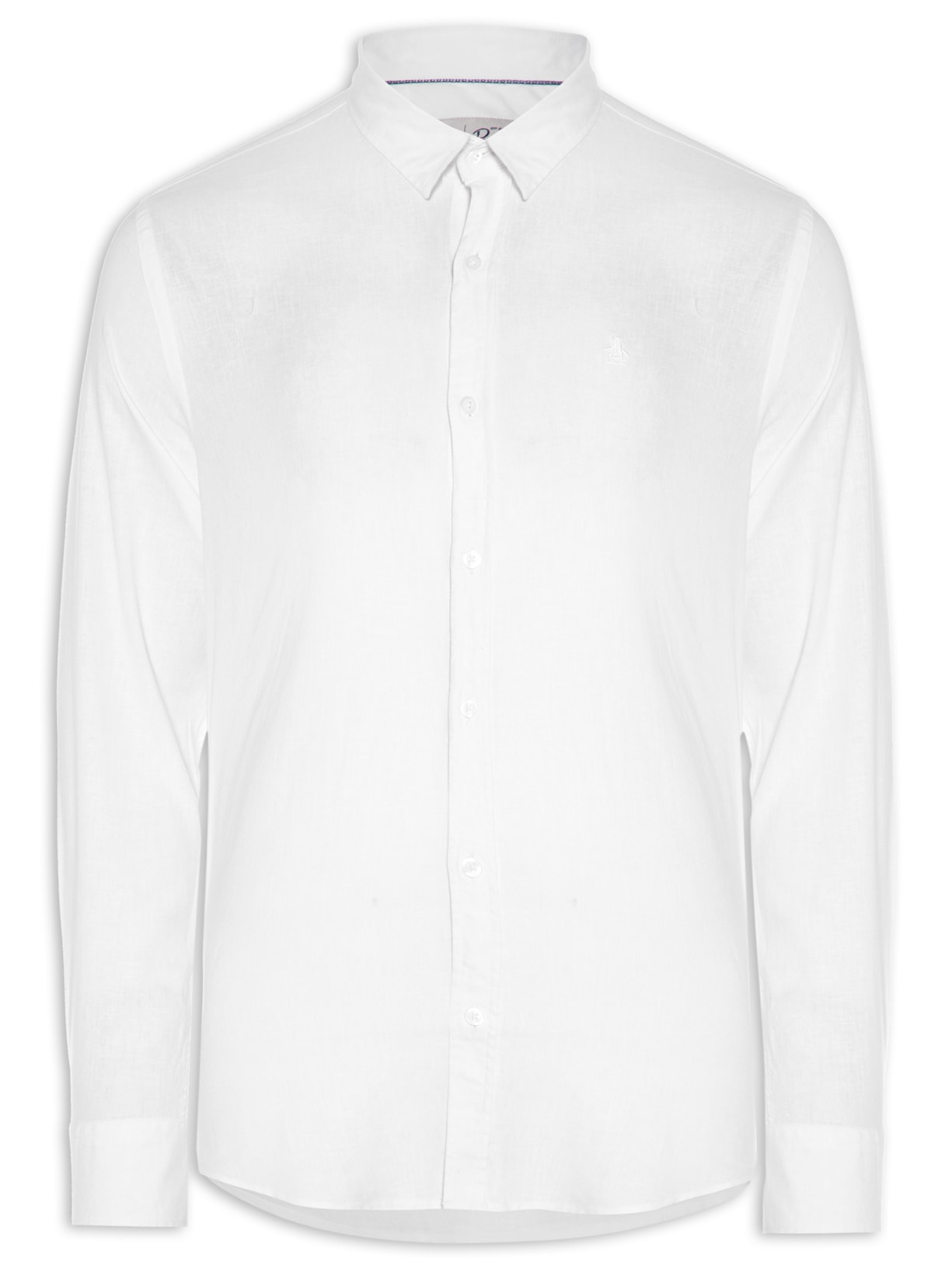 Camisa Masculina Manga Longa Linho Original - Branco