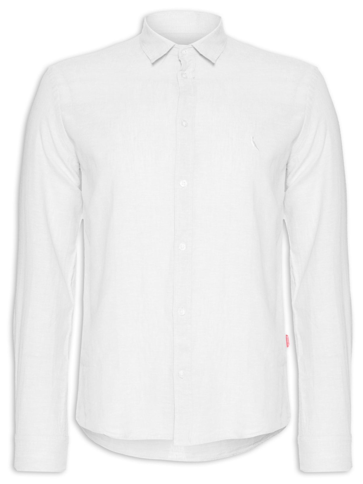 Camisa Masculina Manga Longa Linho Pienza - Off White