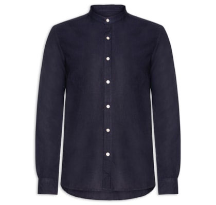 Camisa Masculina Manga Longa Linho Priest New II - Azul