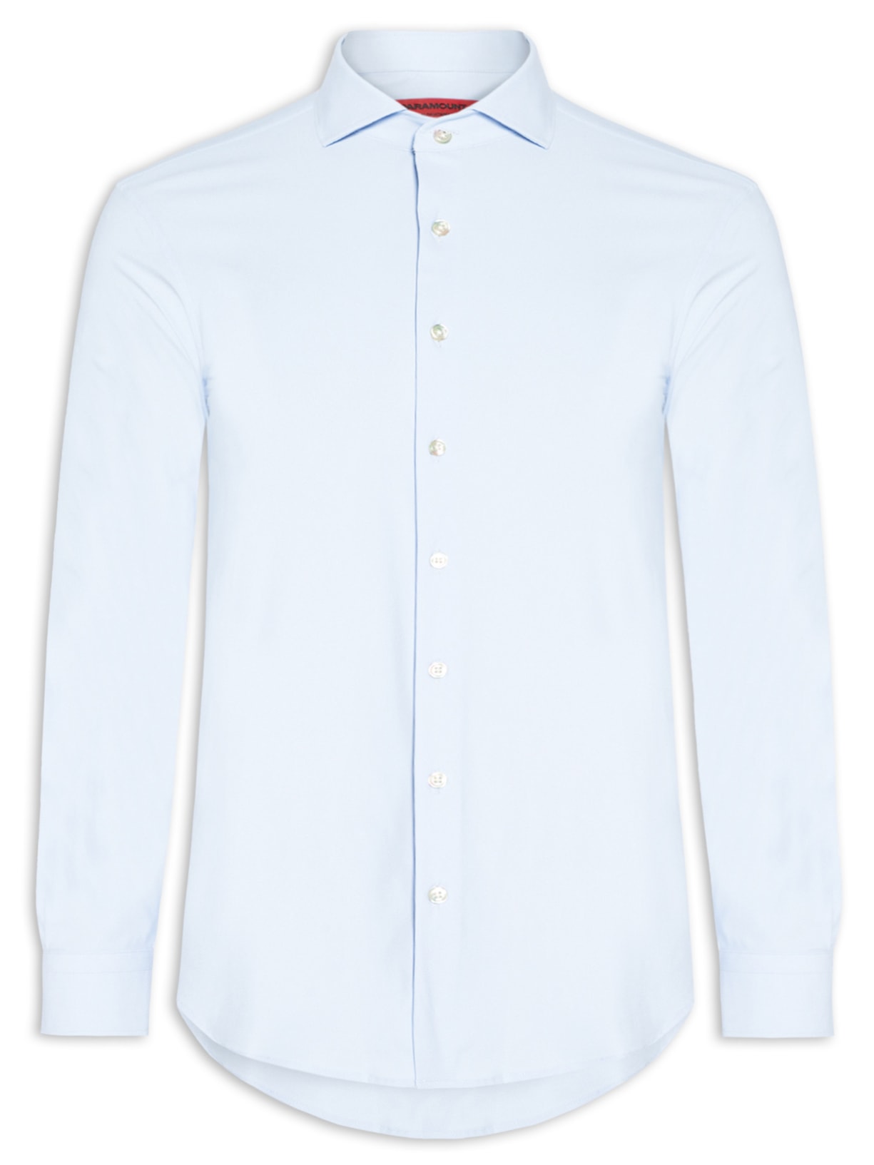 Camisa Masculina Manga Longa Lisa Azul Paramount Alfaiataria