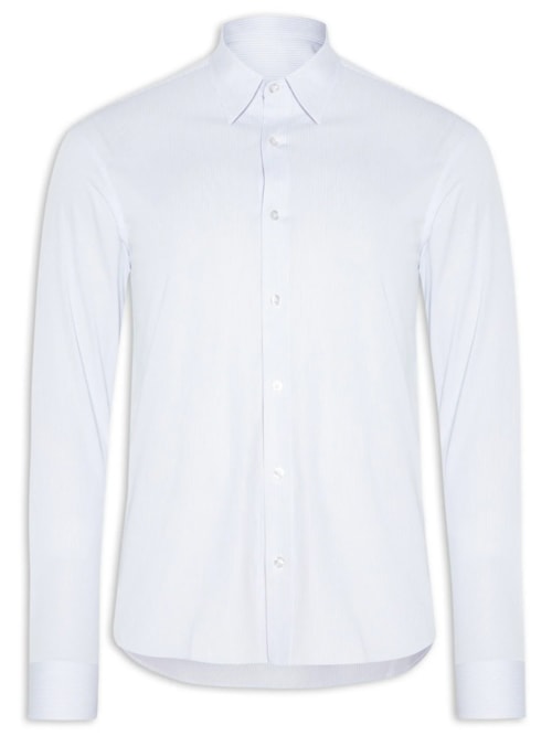Camisa Masculina Manga Longa Listrada - Azul