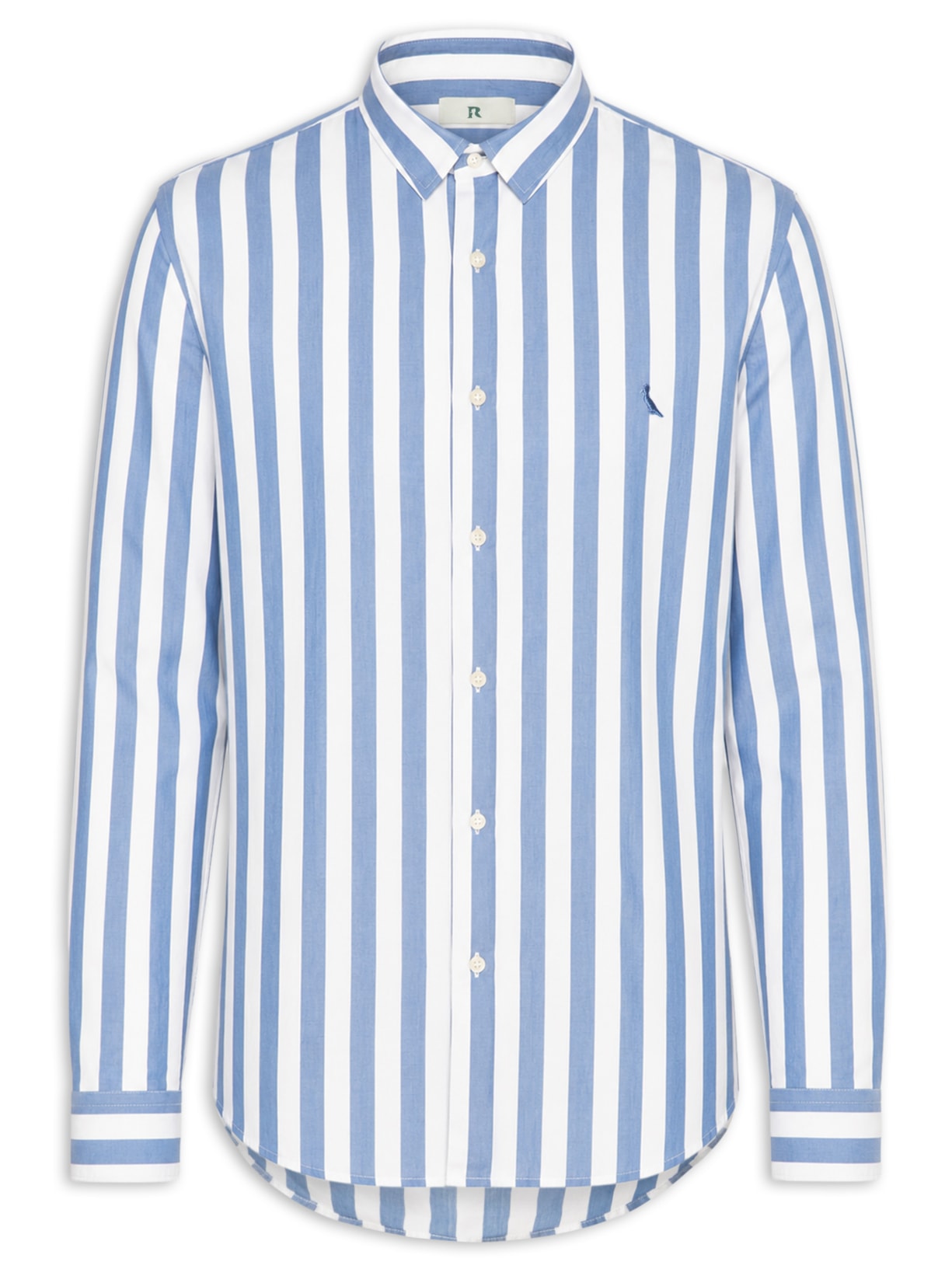 Camisa Masculina Manga Longa Listras Erbe Co - Azul