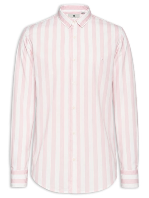 Camisa Masculina Manga Longa Listras Erbe Co - Rosa