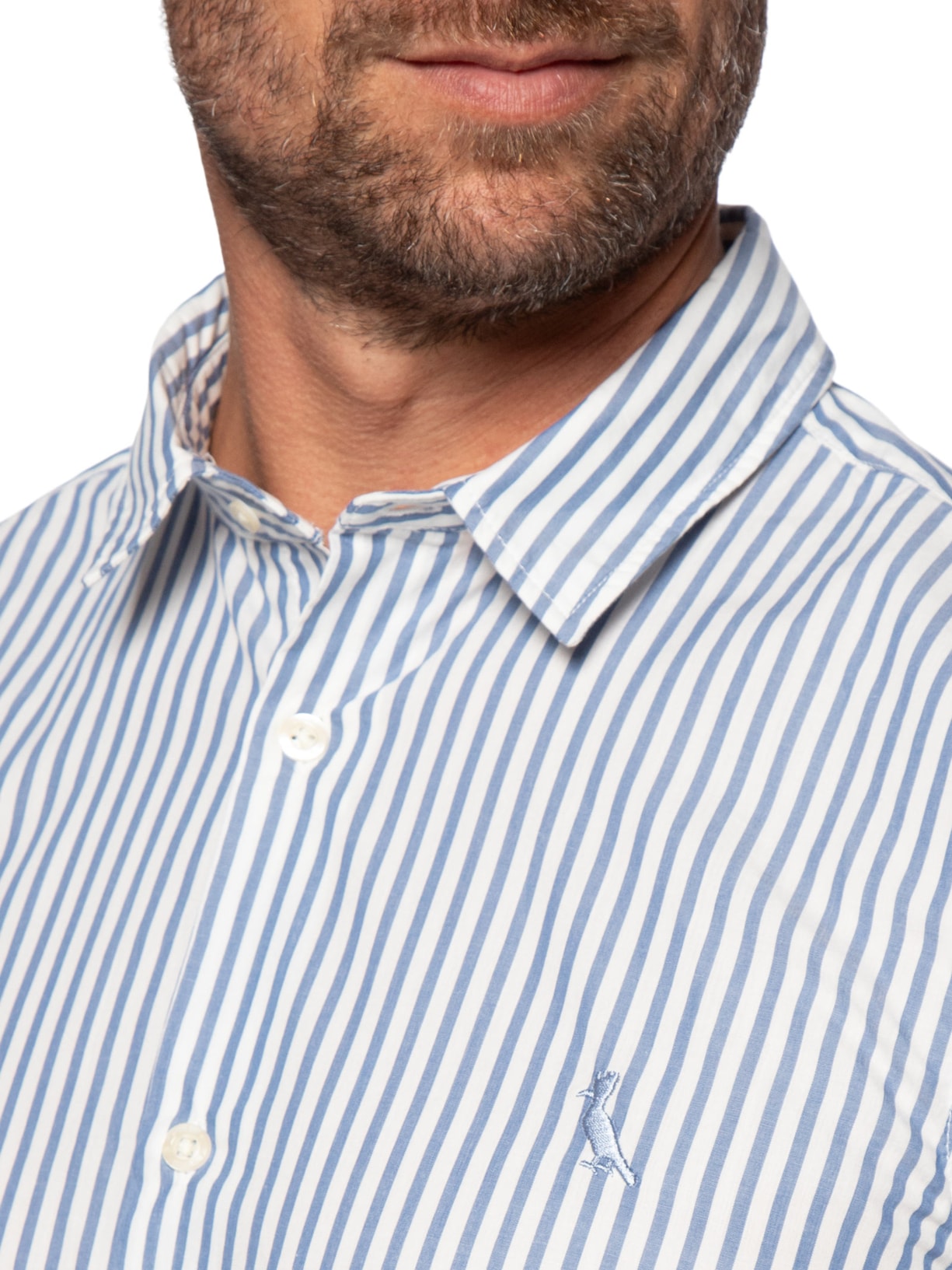 Camisa Masculina Manga Longa Listras San Azul Reserva