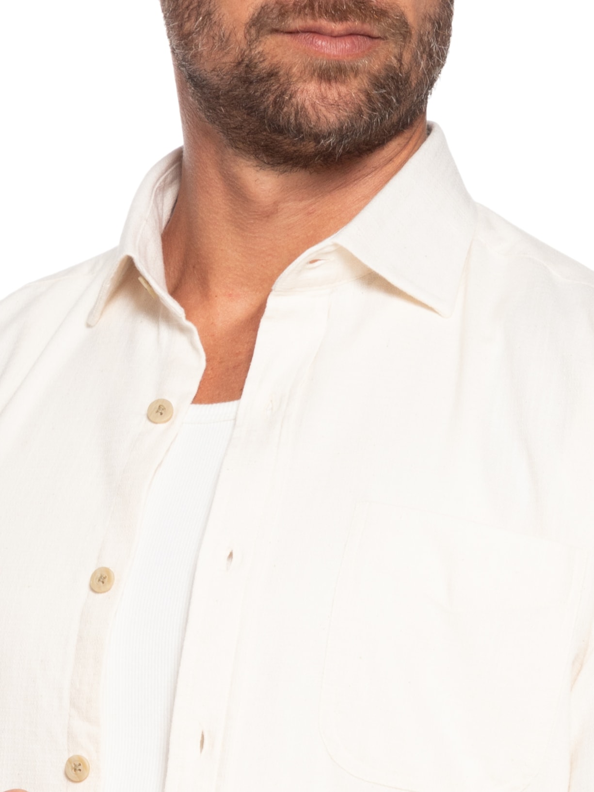 Camisa Masculina Manga Longa Magara Off White Foxton