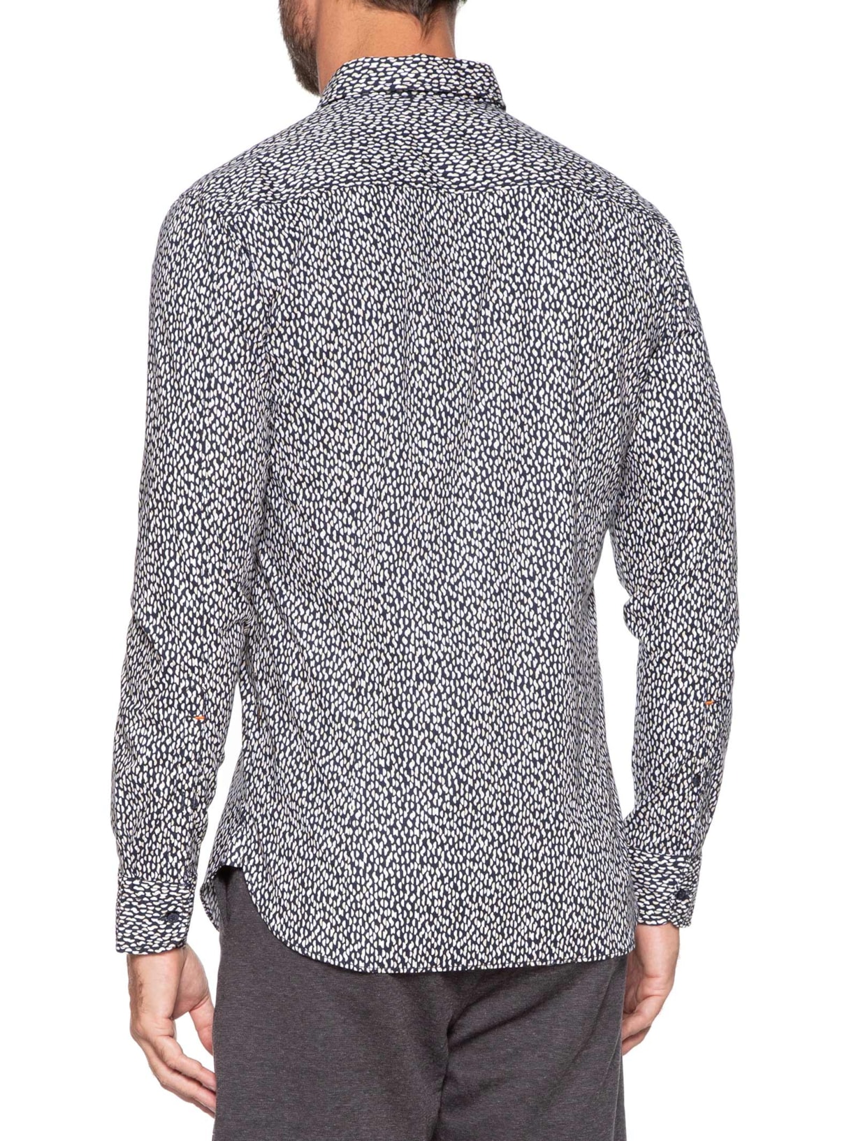 Camisa Masculina Manga Longa Magneton Azul Boss