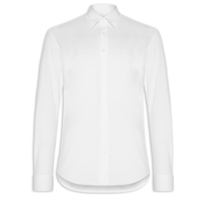 Camisa Masculina Manga Longa Maquinetada - Branco