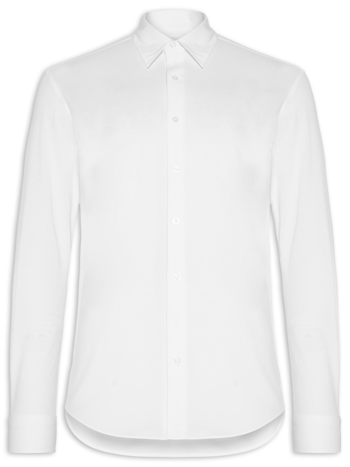 Camisa Masculina Manga Longa Maquinetada - Branco