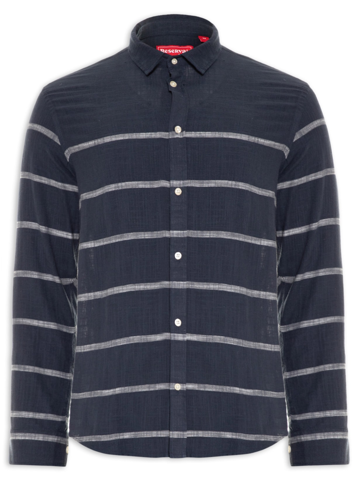 Camisa Masculina Manga Longa Marítima - Azul