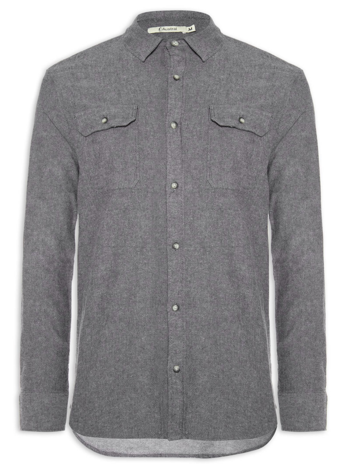 Camisa Masculina Manga Longa Murren - Cinza