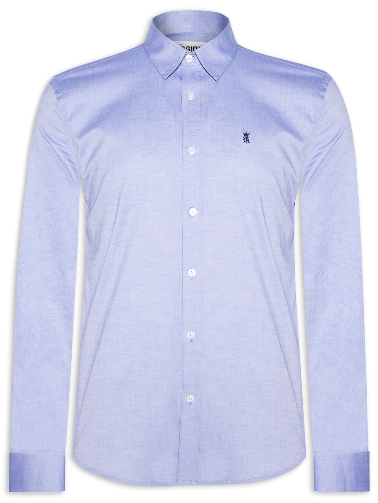 Camisa Masculina Manga Longa New Oxford - Azul