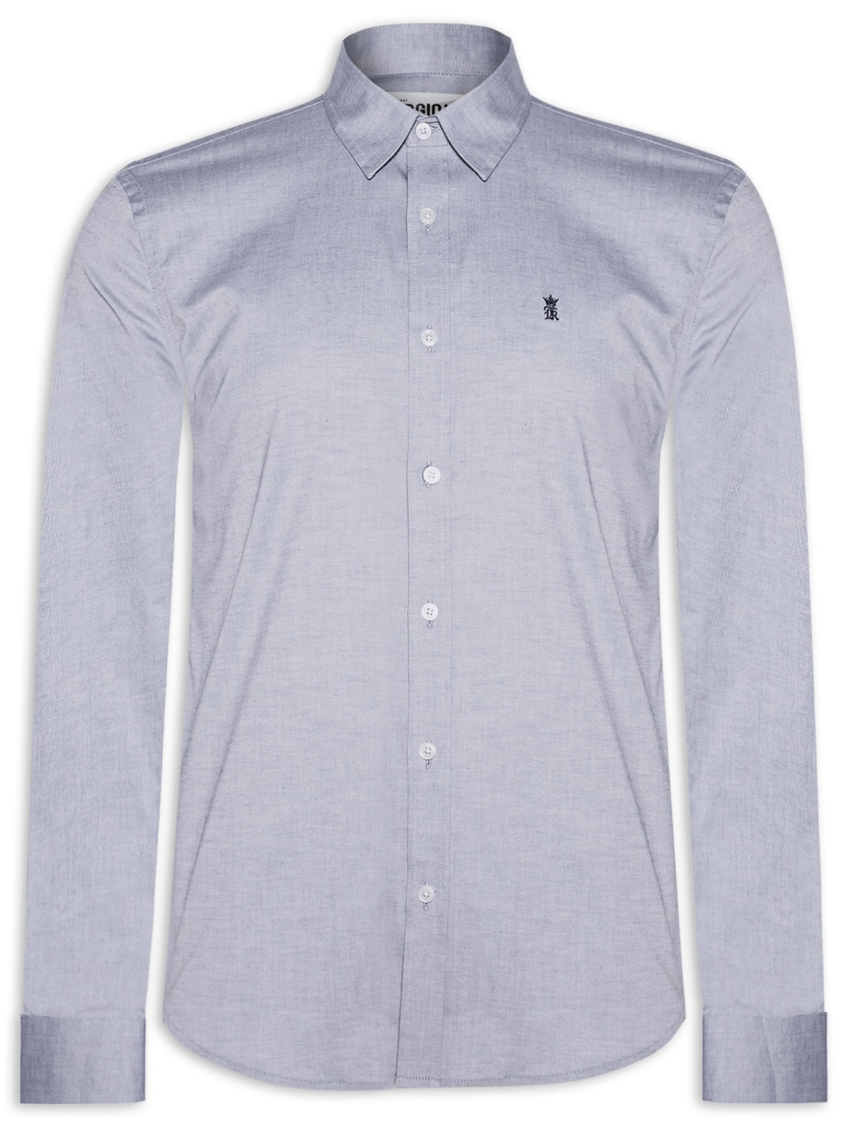 Camisa Masculina Manga Longa New Oxford - Cinza