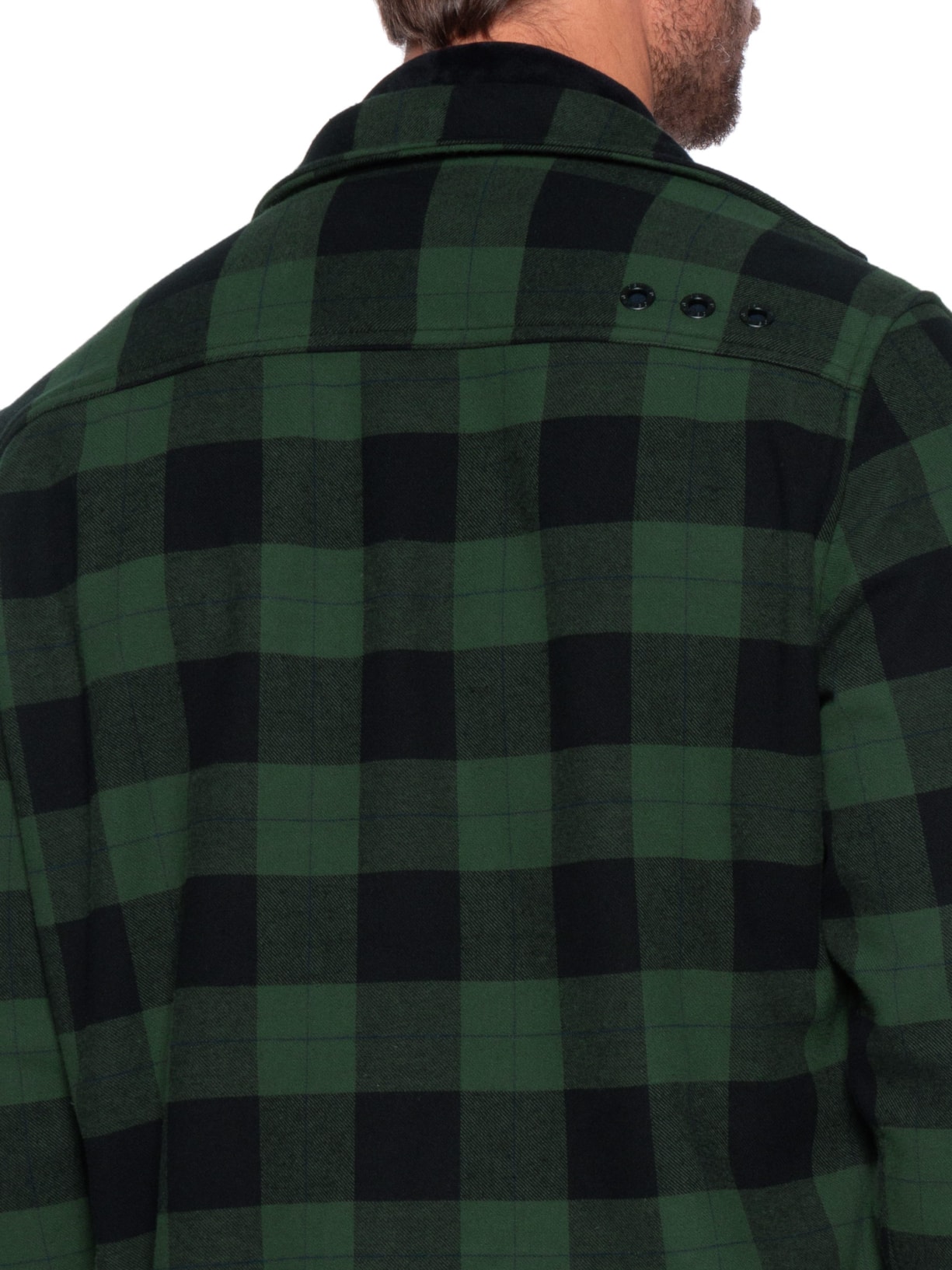 Camisa Masculina Manga Longa Overshirt Xadrez Preto Osklen