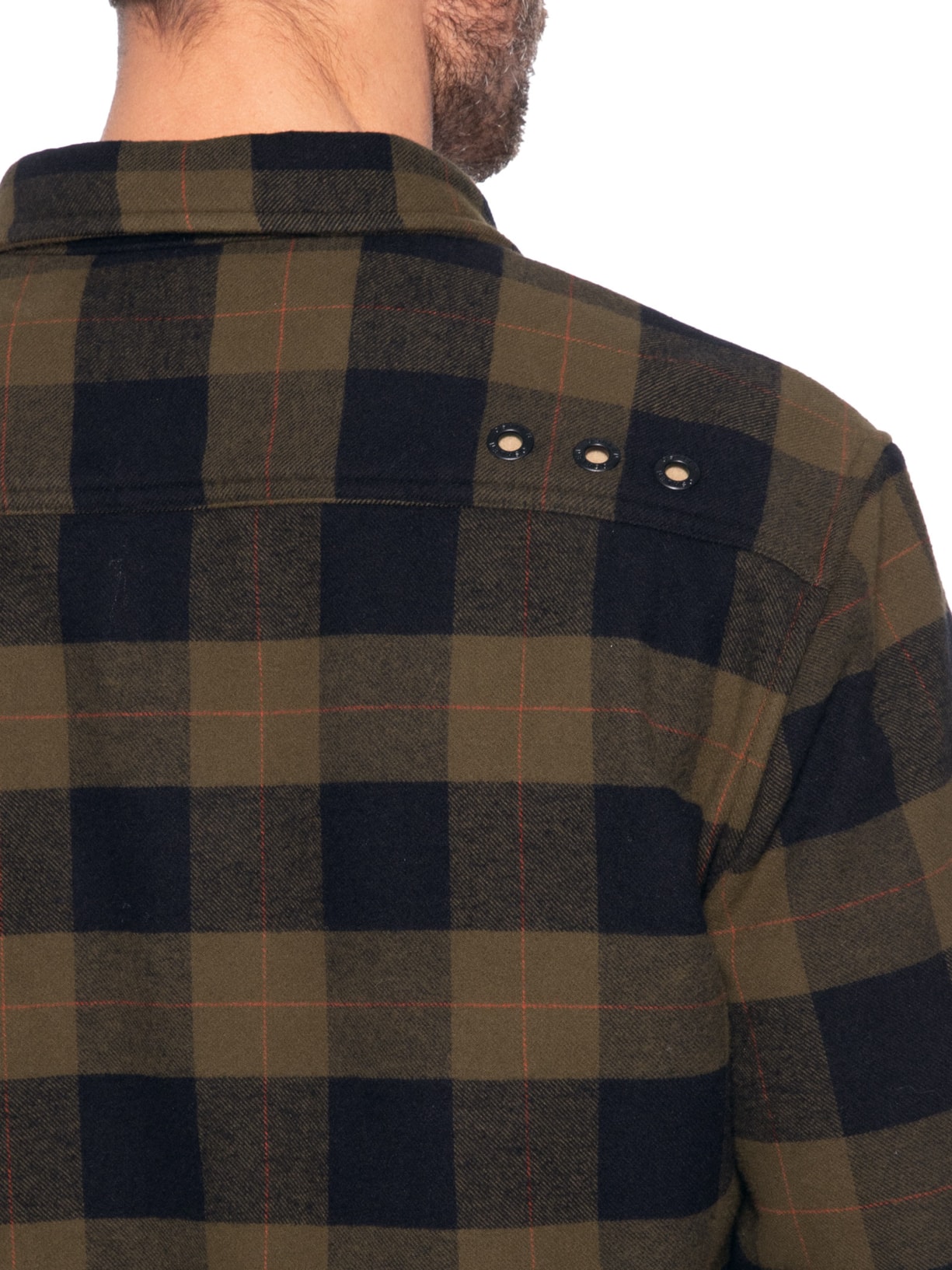 Camisa Masculina Manga Longa Overshirt Xadrez Preto Osklen