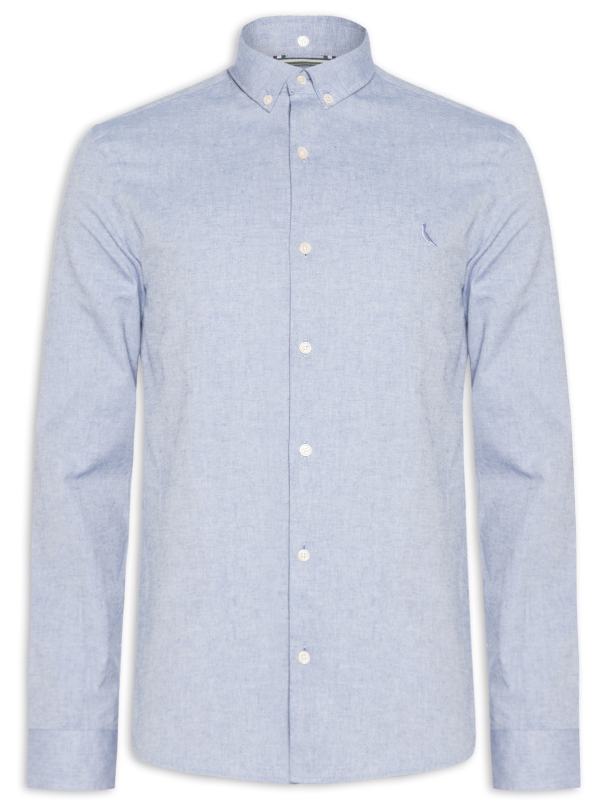 Camisa Masculina Manga Longa Oxford Color - Azul