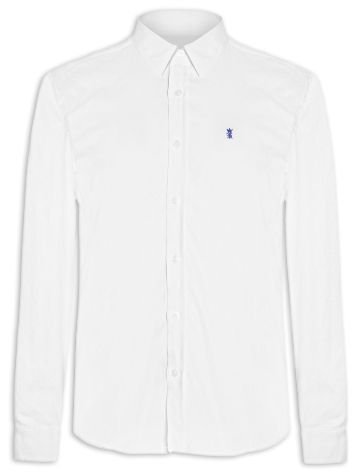 Camisa Masculina Manga Longa Oxford Comfort - Branco