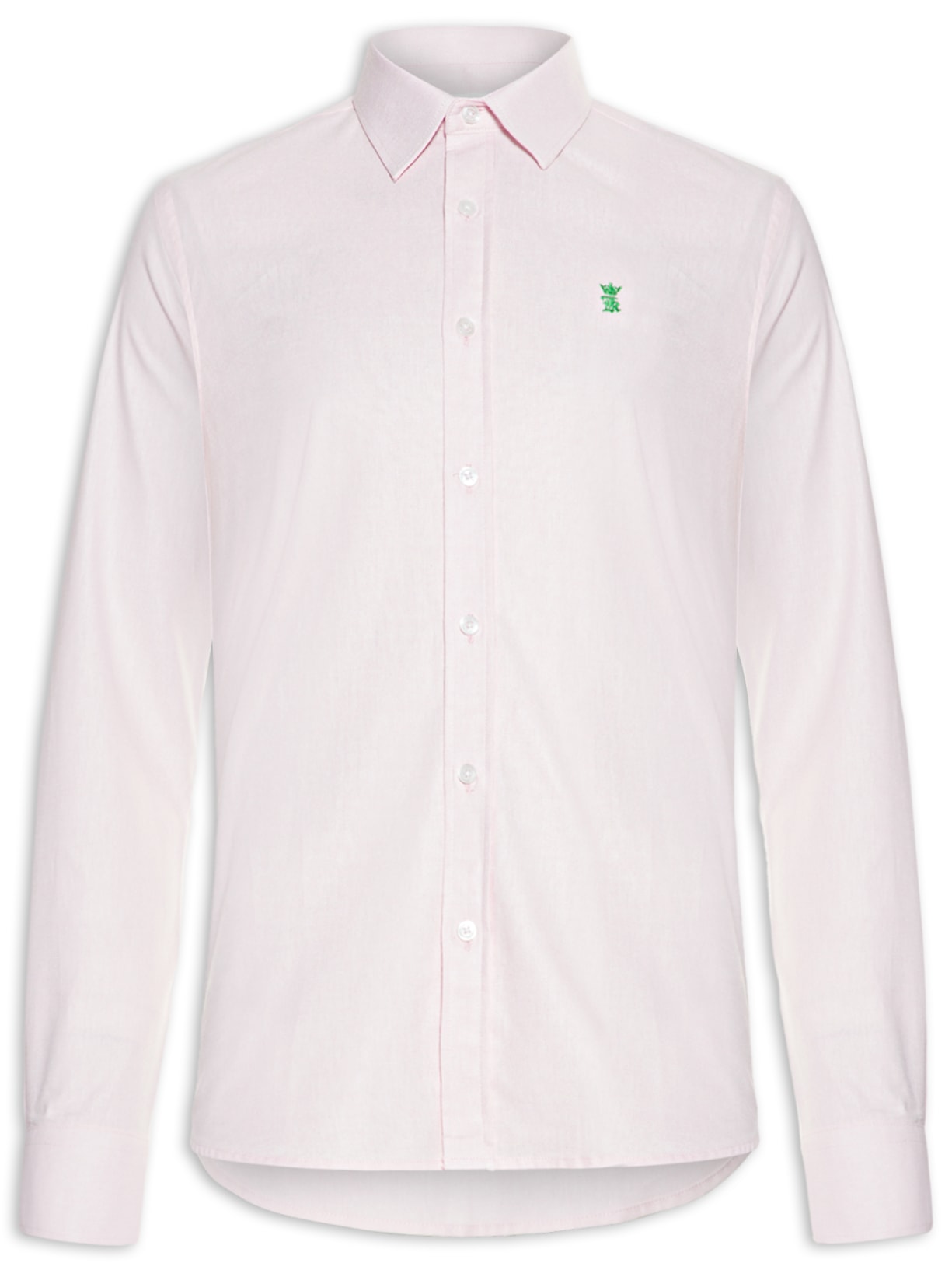 Camisa Masculina Manga Longa Oxford Comfort - Rosa