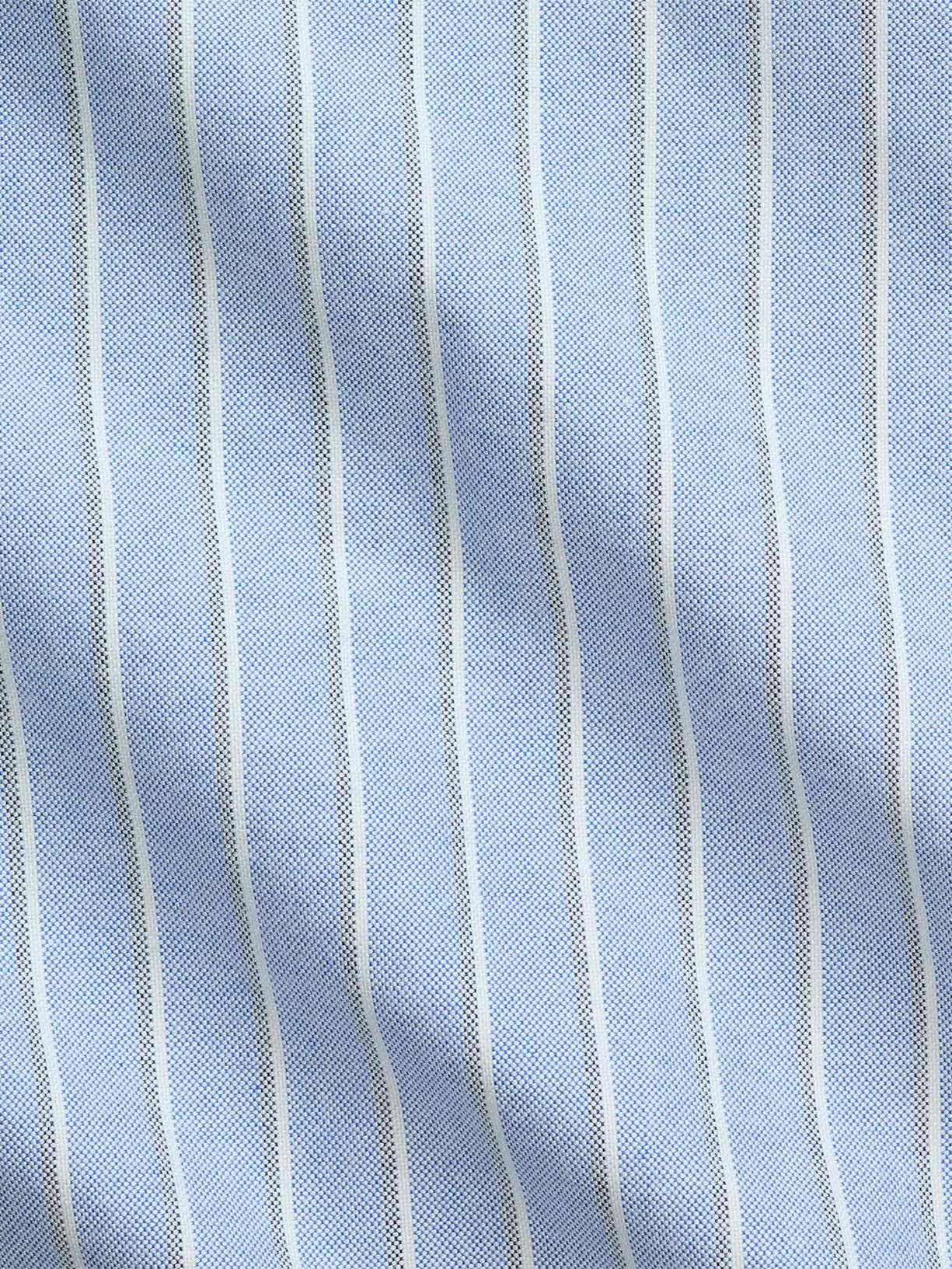 Camisa Masculina Manga Longa Oxford Custom Fit Logo Azul Polo Ralph Lauren