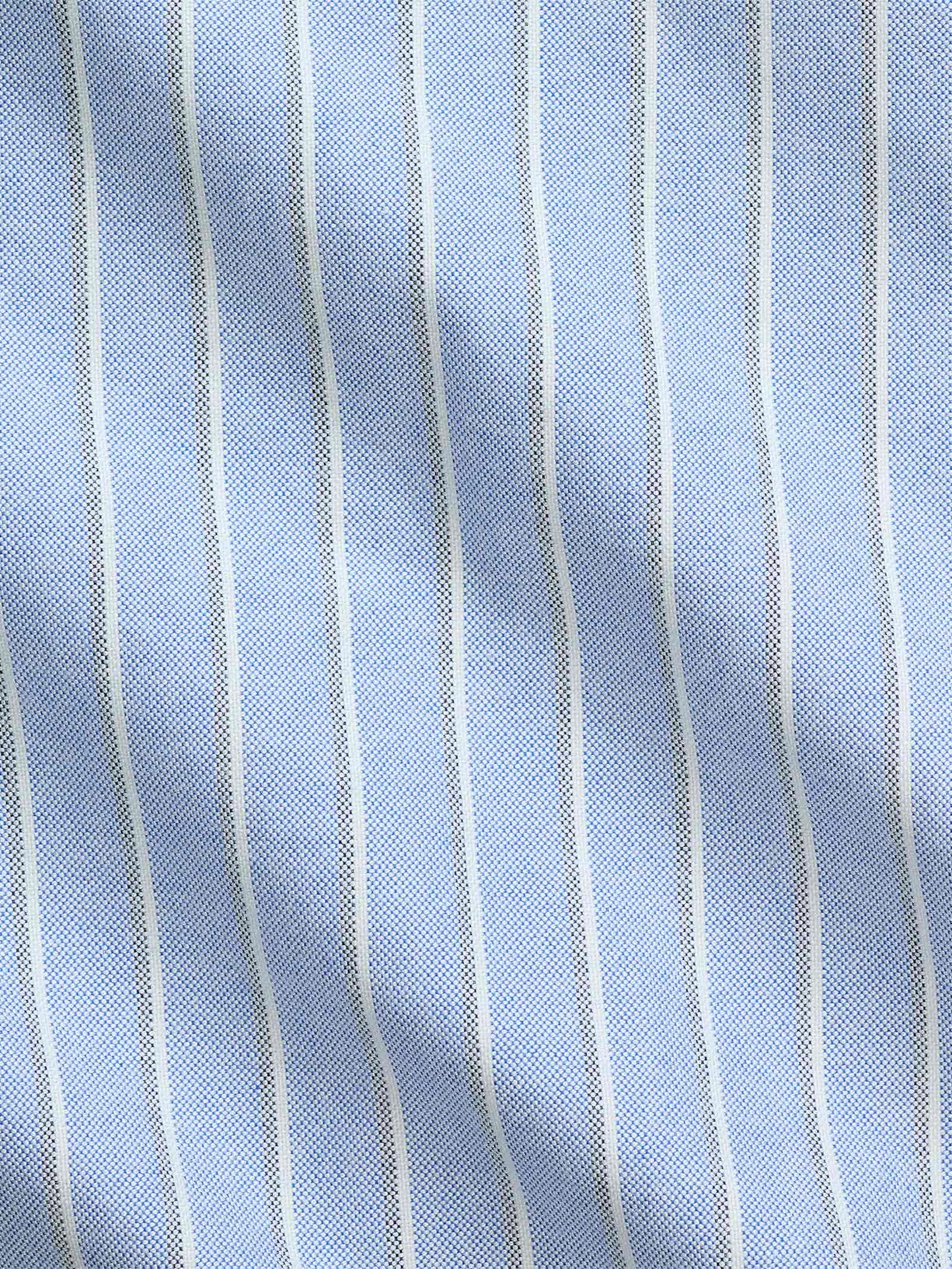 Camisa Masculina Manga Longa Oxford Custom Fit Logo Azul Polo Ralph Lauren