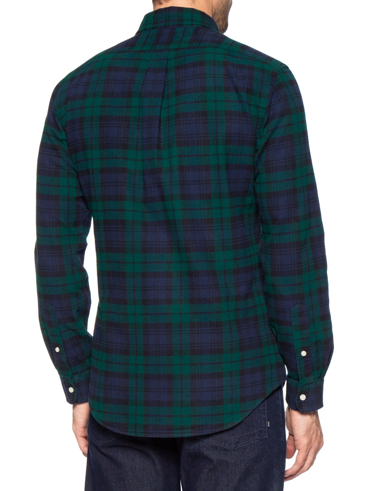 Camisa Masculina Manga Longa Oxford Slim Fit Logo – Azul Polo Ralph Lauren