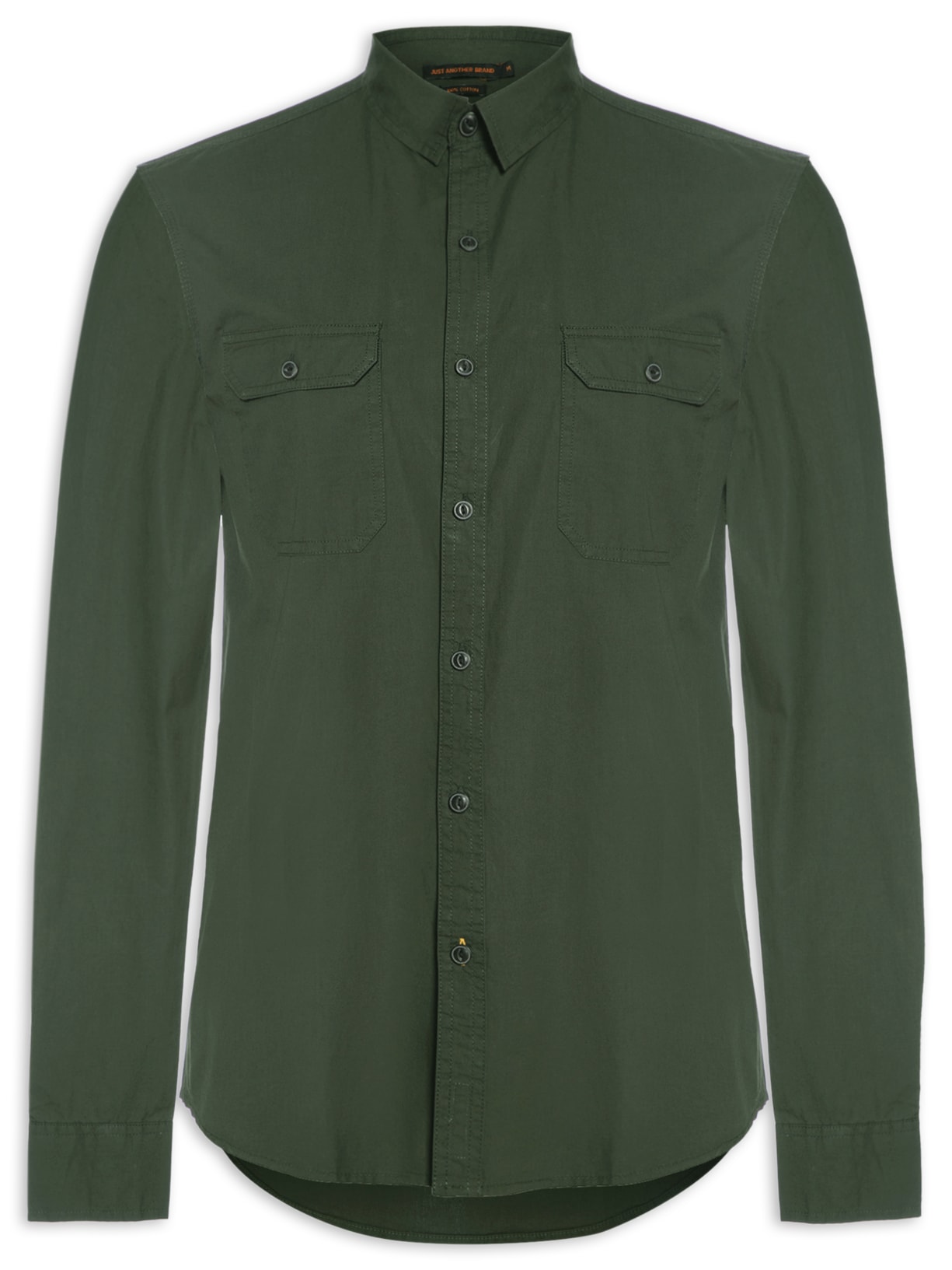 Camisa Masculina Manga Longa Paper Touch Com Bolsos - Verde