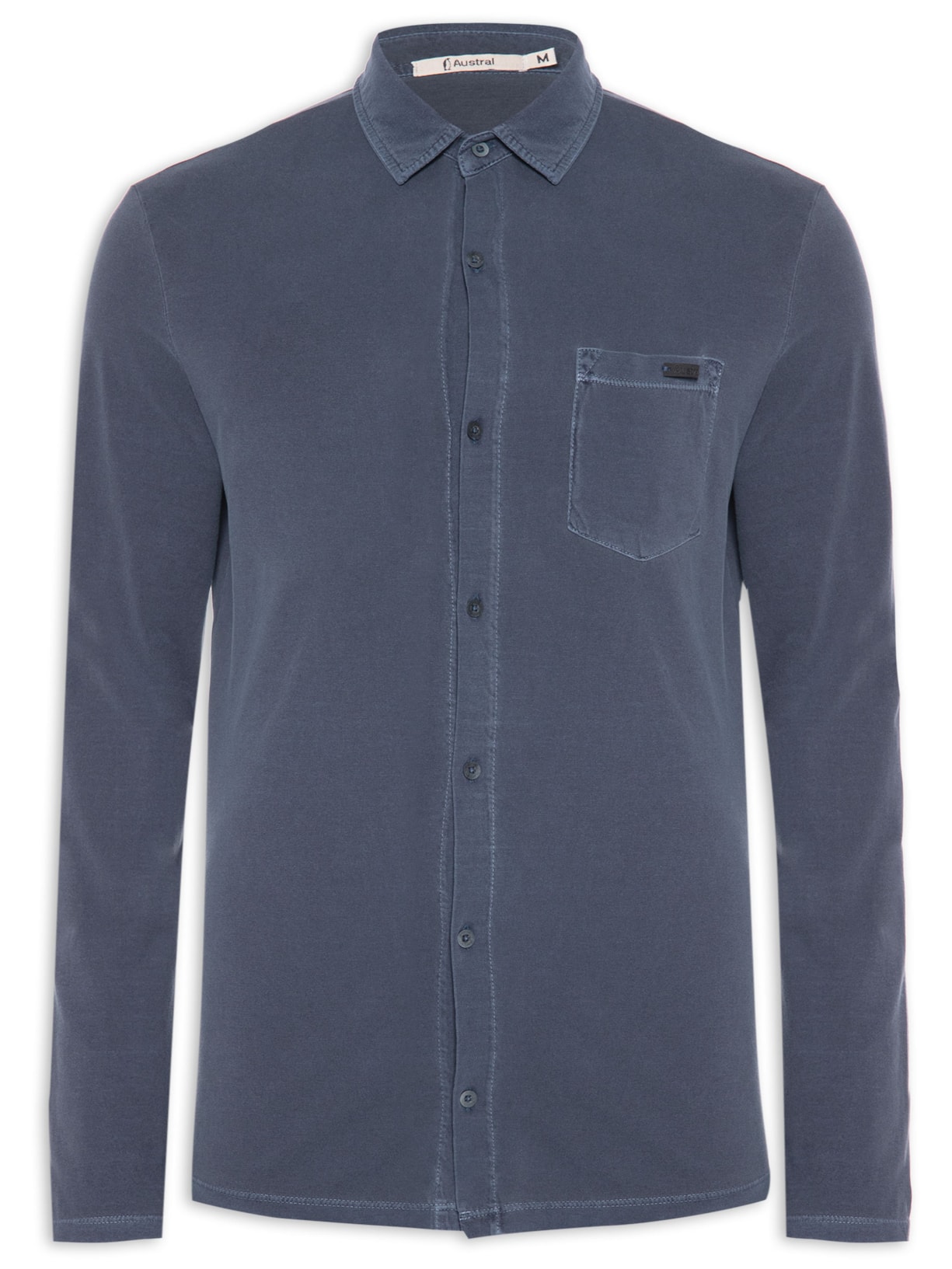 Camisa Masculina Manga Longa Piha - Azul