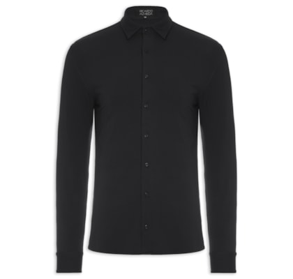 Camisa Masculina Manga Longa - Preto