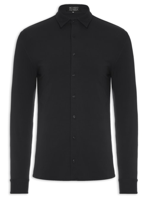 Camisa Masculina Manga Longa - Preto