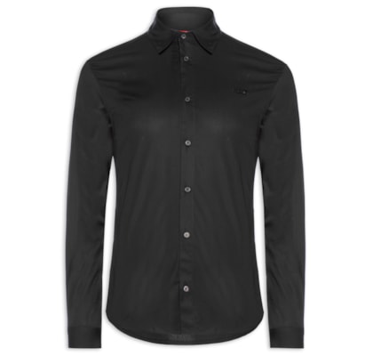 Camisa Masculina Manga Longa - Preto