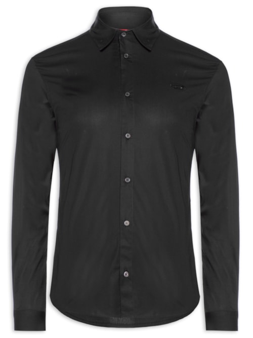 Camisa Masculina Manga Longa - Preto