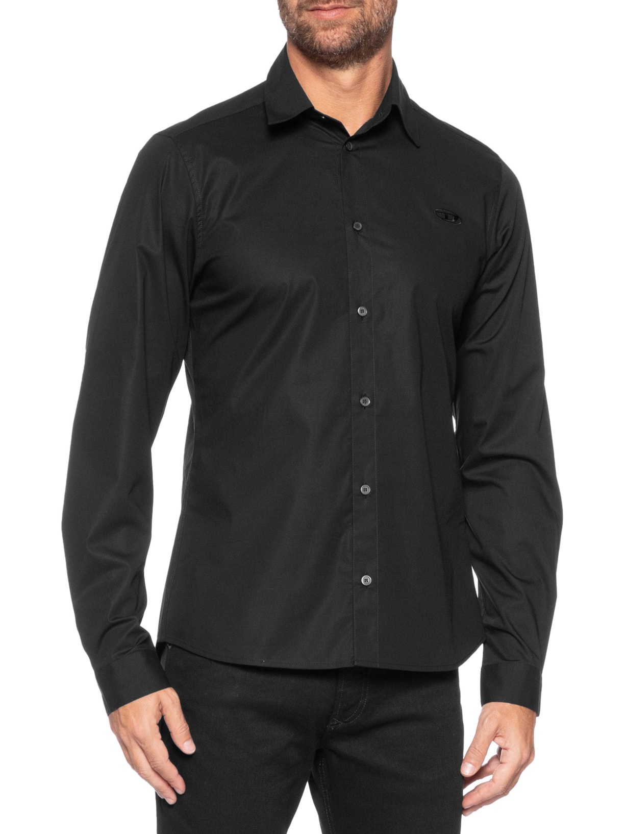 Camisa Masculina Manga Longa Preto Diesel
