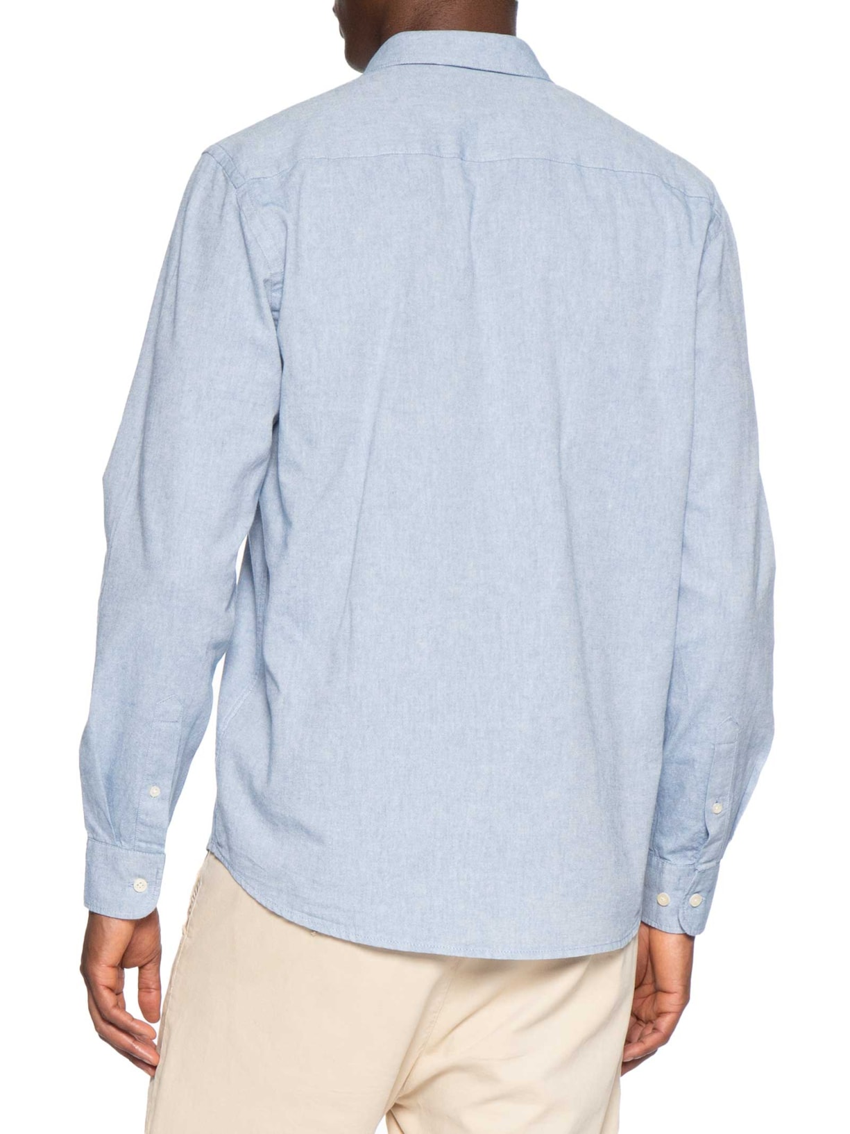 Camisa Masculina Manga Longa Ricardo Azul Reserva