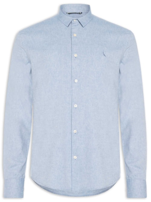 Camisa Masculina Manga Longa Ricardo - Azul