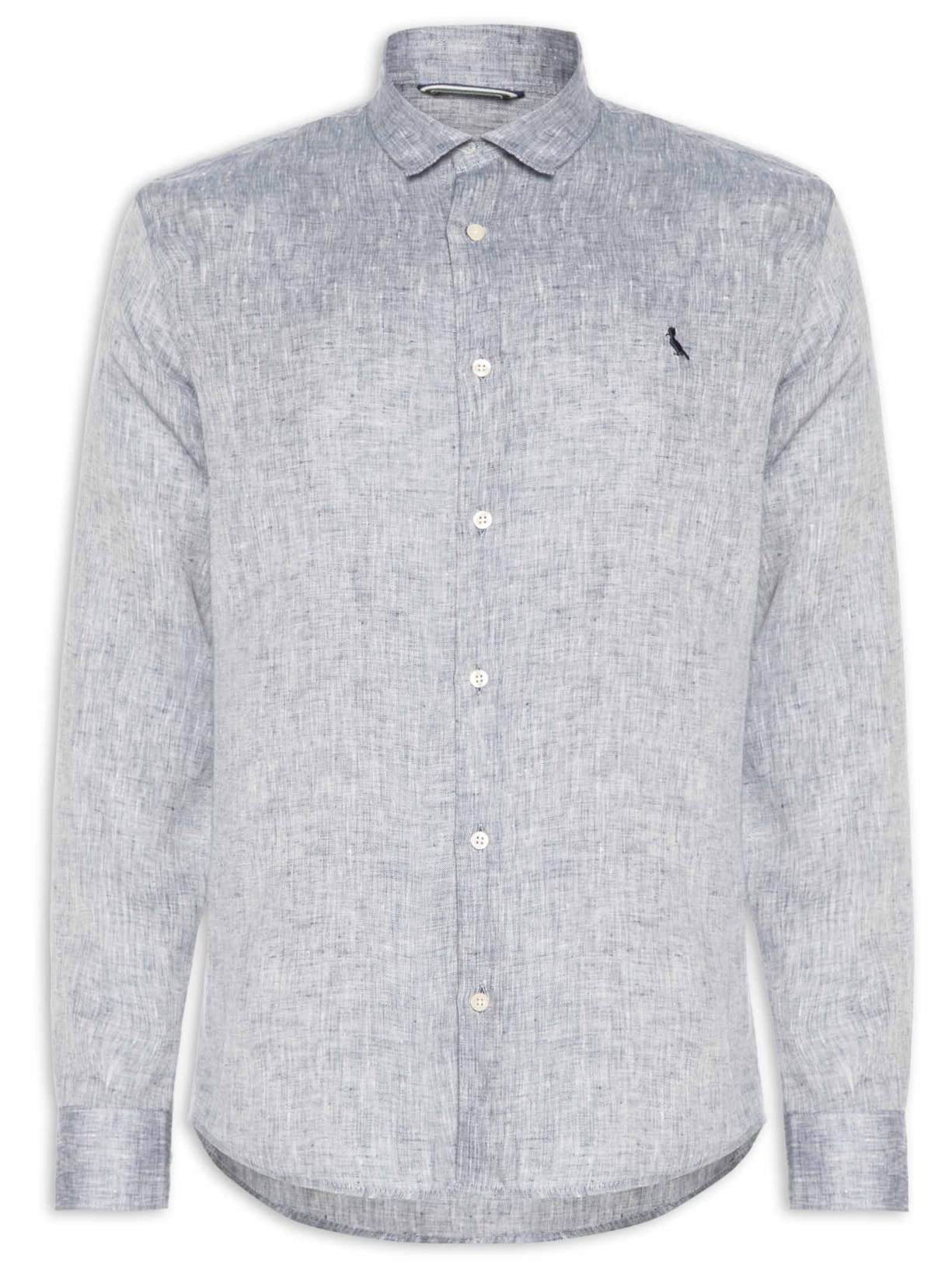 Camisa Masculina Manga Longa Rogerio Azul Reserva