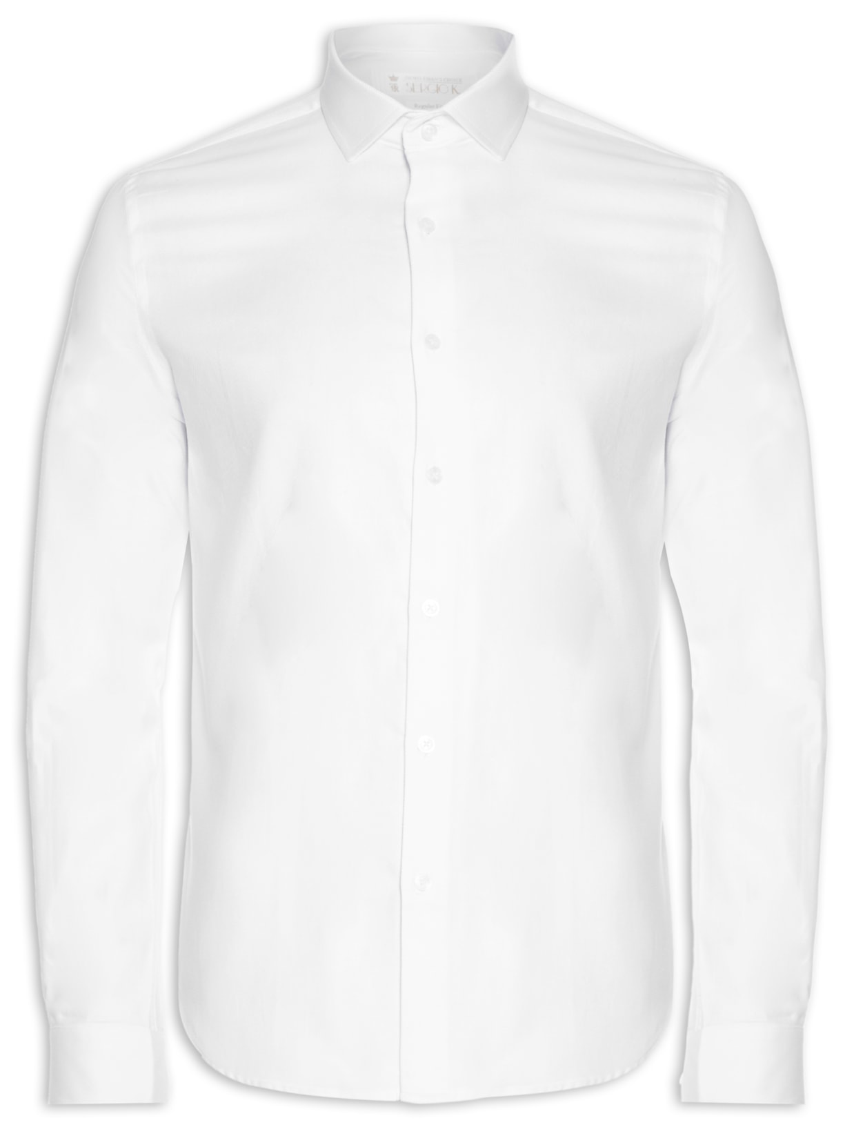 Camisa Masculina Manga Longa Roma Prem Diagonal - Branco