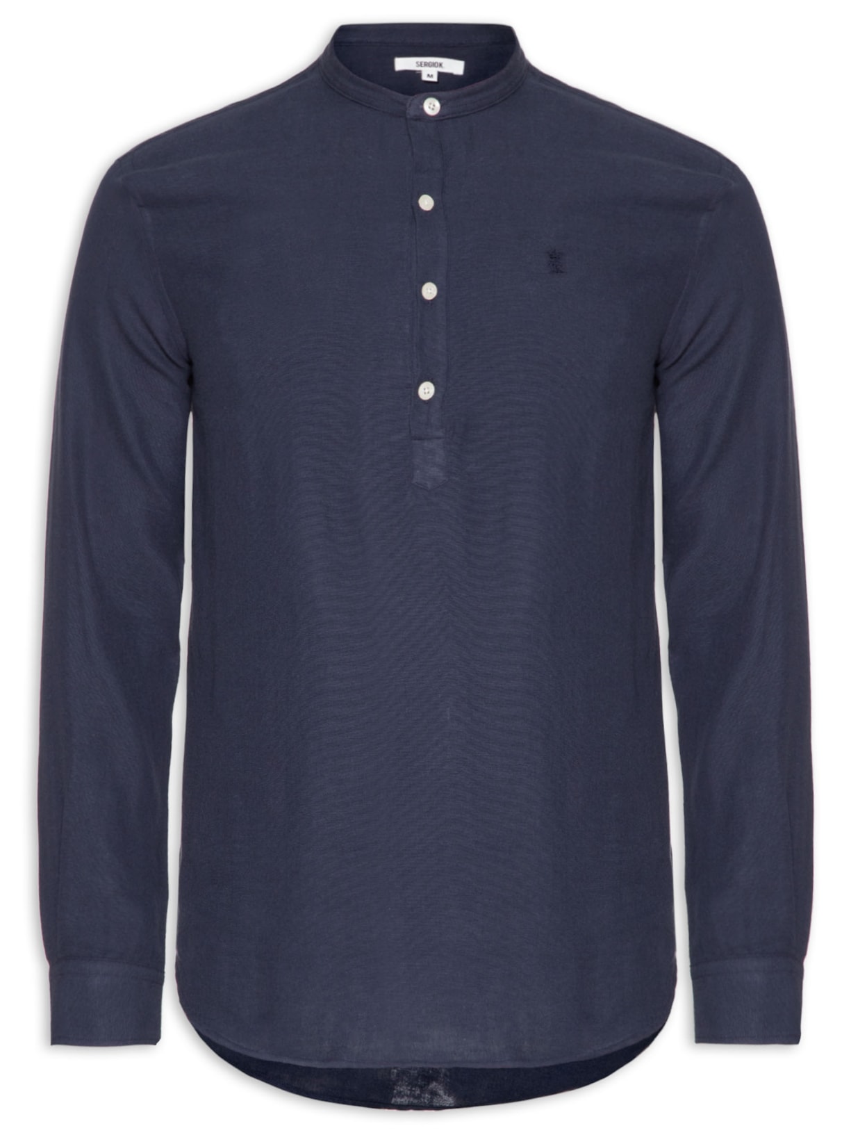 Camisa Masculina Manga Longa Santorini - Azul