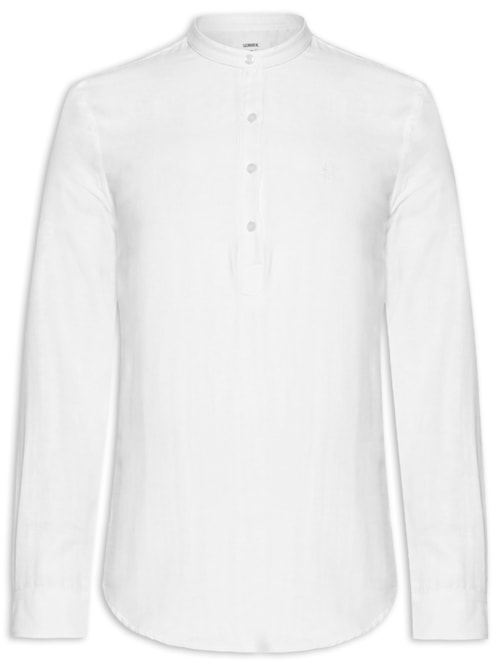 Camisa Masculina Manga Longa Santorini - Branco