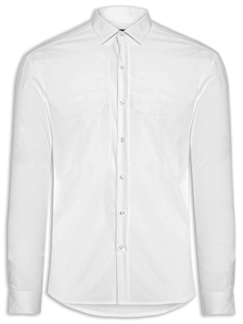 Camisa Masculina Manga Longa Tecnológica Continua - Branco