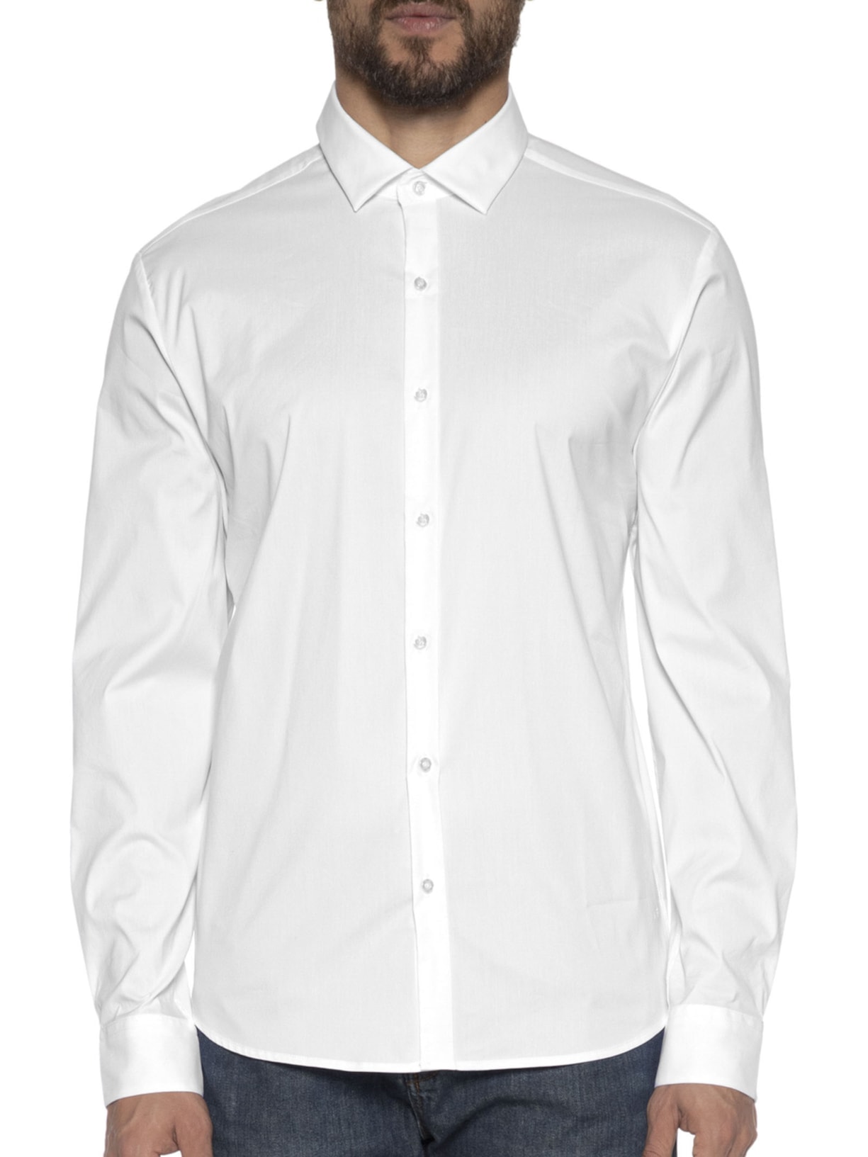Camisa Masculina Manga Longa Tecnológica Continua Branco Foxton