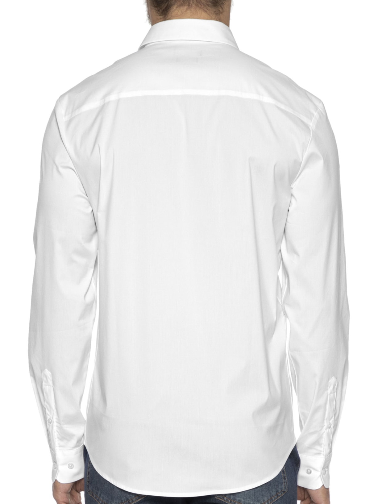 Camisa Masculina Manga Longa Tecnológica Continua Branco Foxton