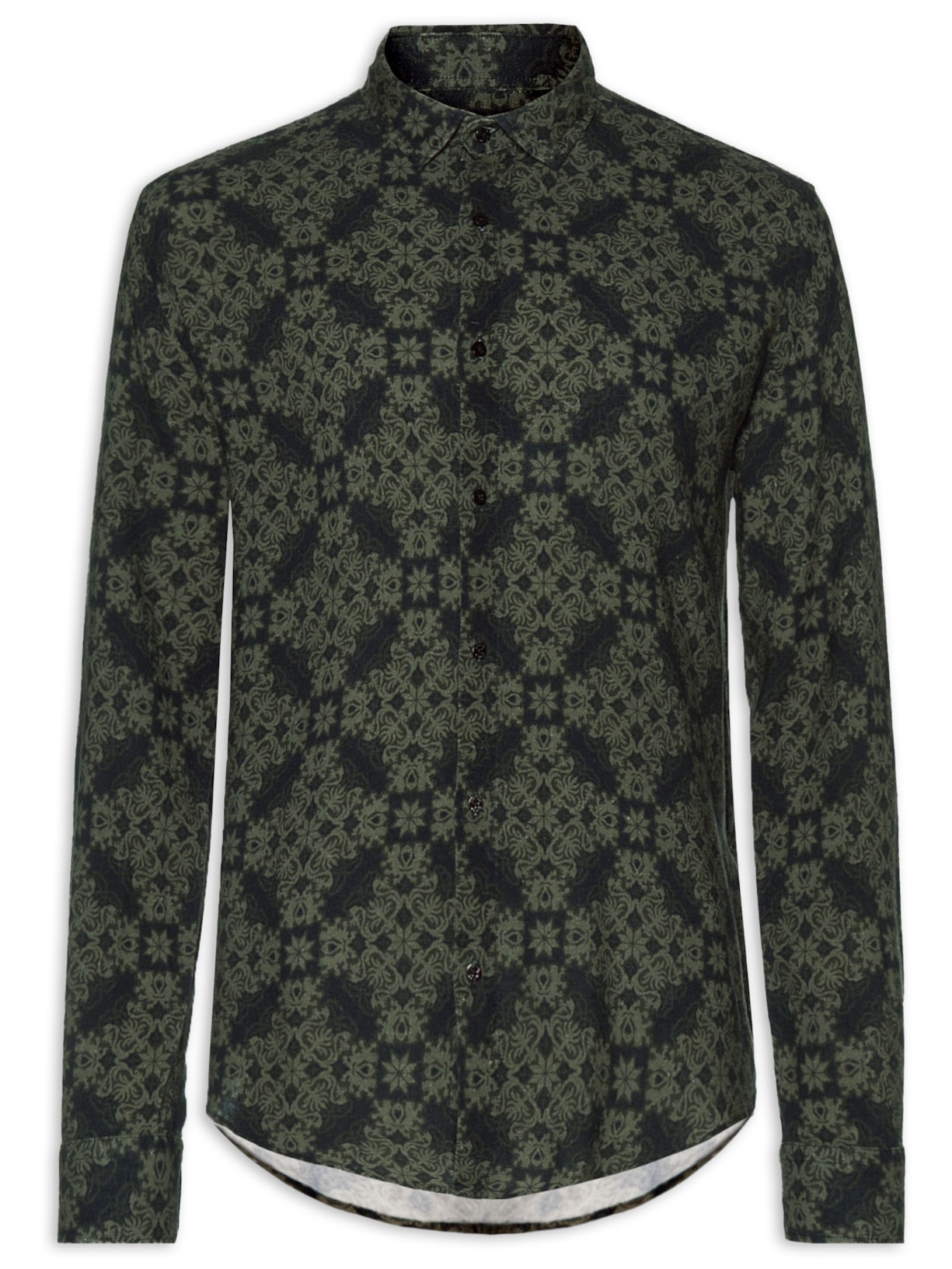 Camisa Masculina Manga Longa Tile Blue - Azul