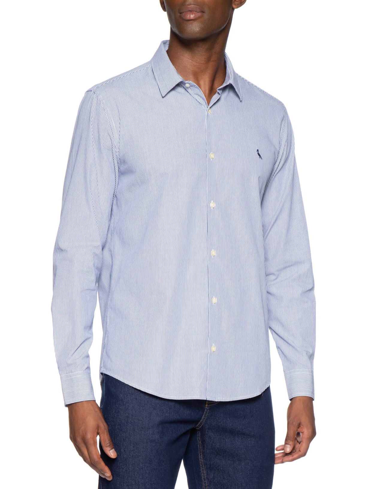 Camisa Masculina Manga Longa Toronto Azul Reserva