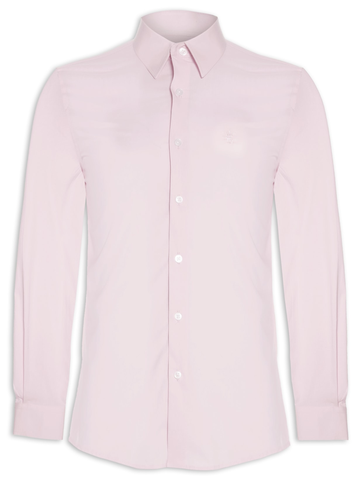 Camisa Masculina Manga Longa Tricoline Elastano - Rosa