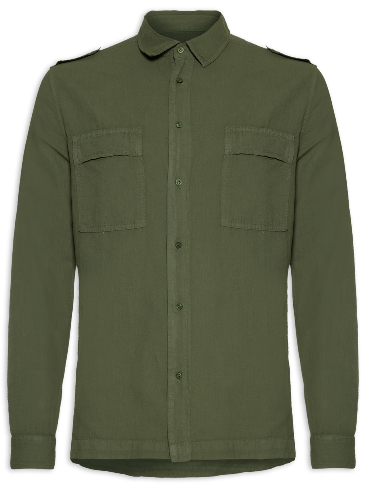 Camisa Masculina Manga Longa Utility Hemp - Verde