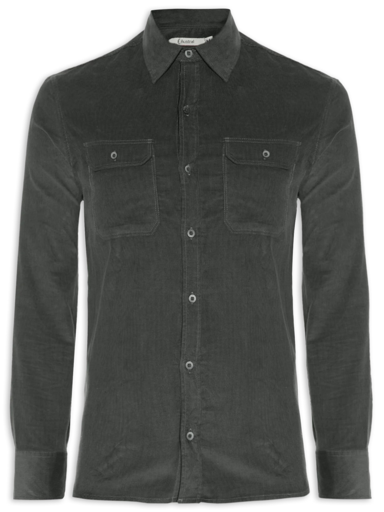 Camisa Masculina Manga Longa Ventura Cinza Austral