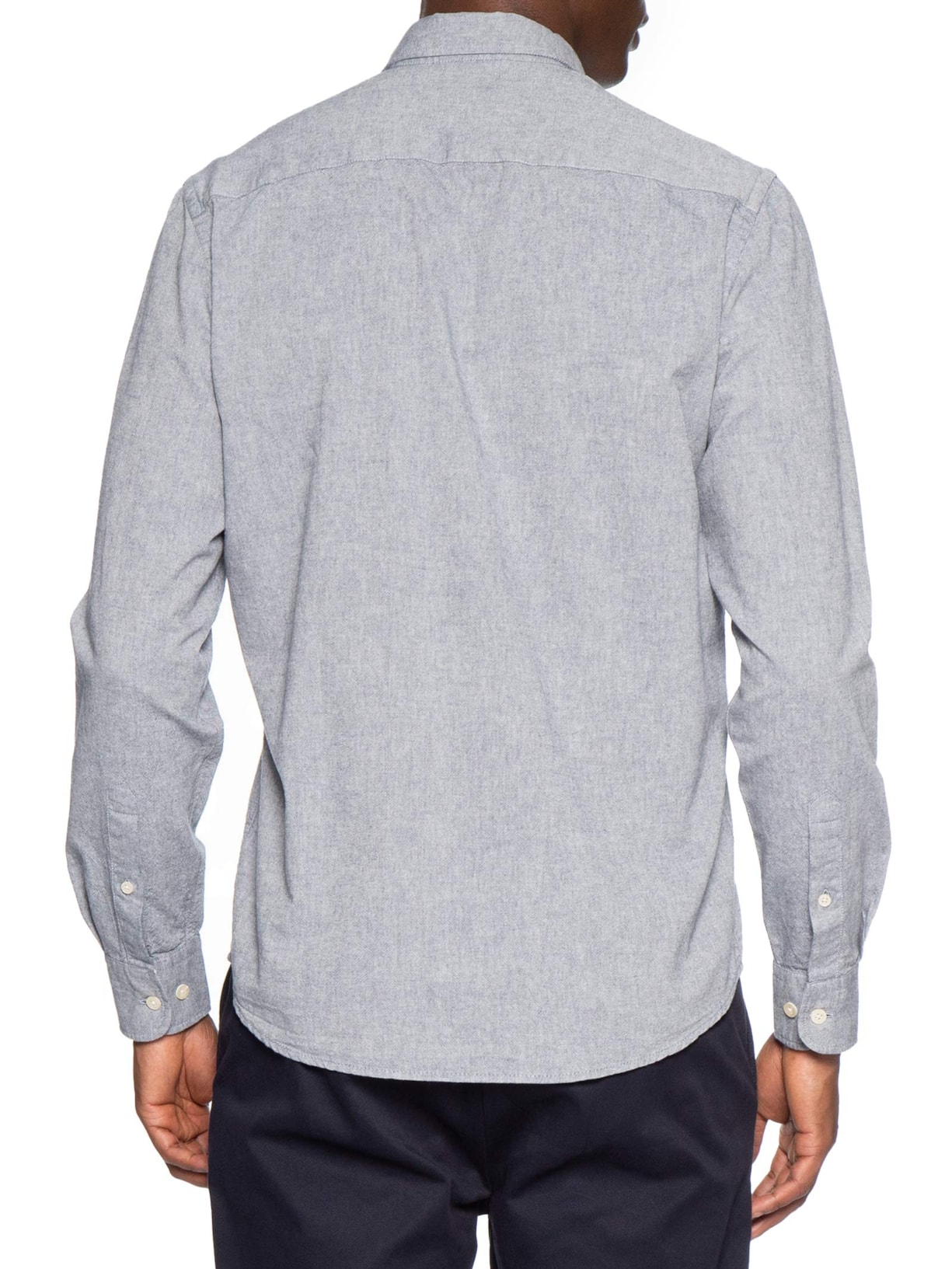 Camisa Masculina Manga Longa Vitor Azul Reserva