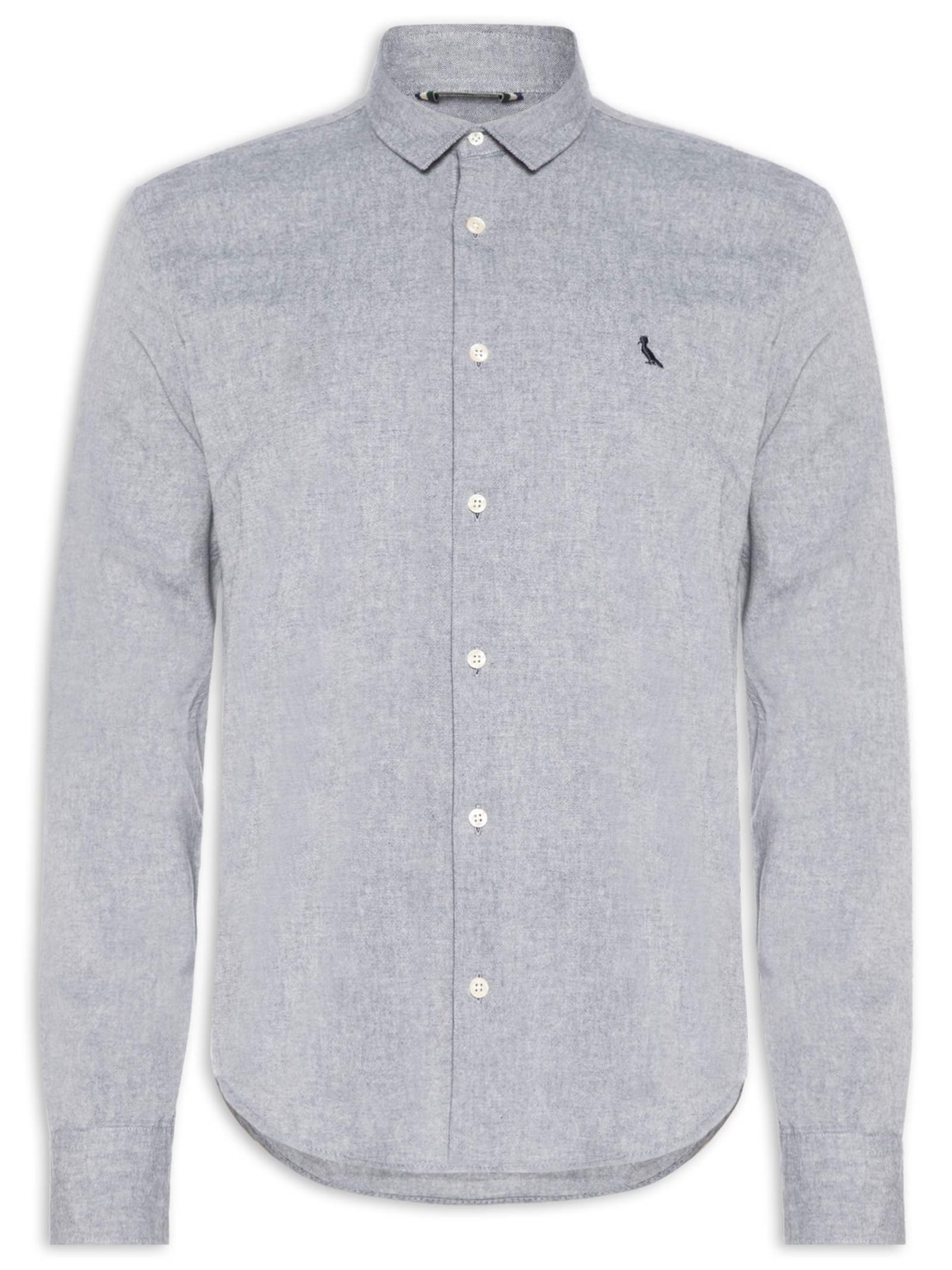 Camisa Masculina Manga Longa Vitor Azul Reserva