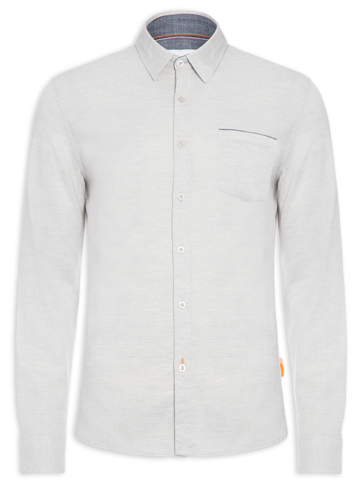 Camisa Masculina Manga Longa Waffle - Cinza