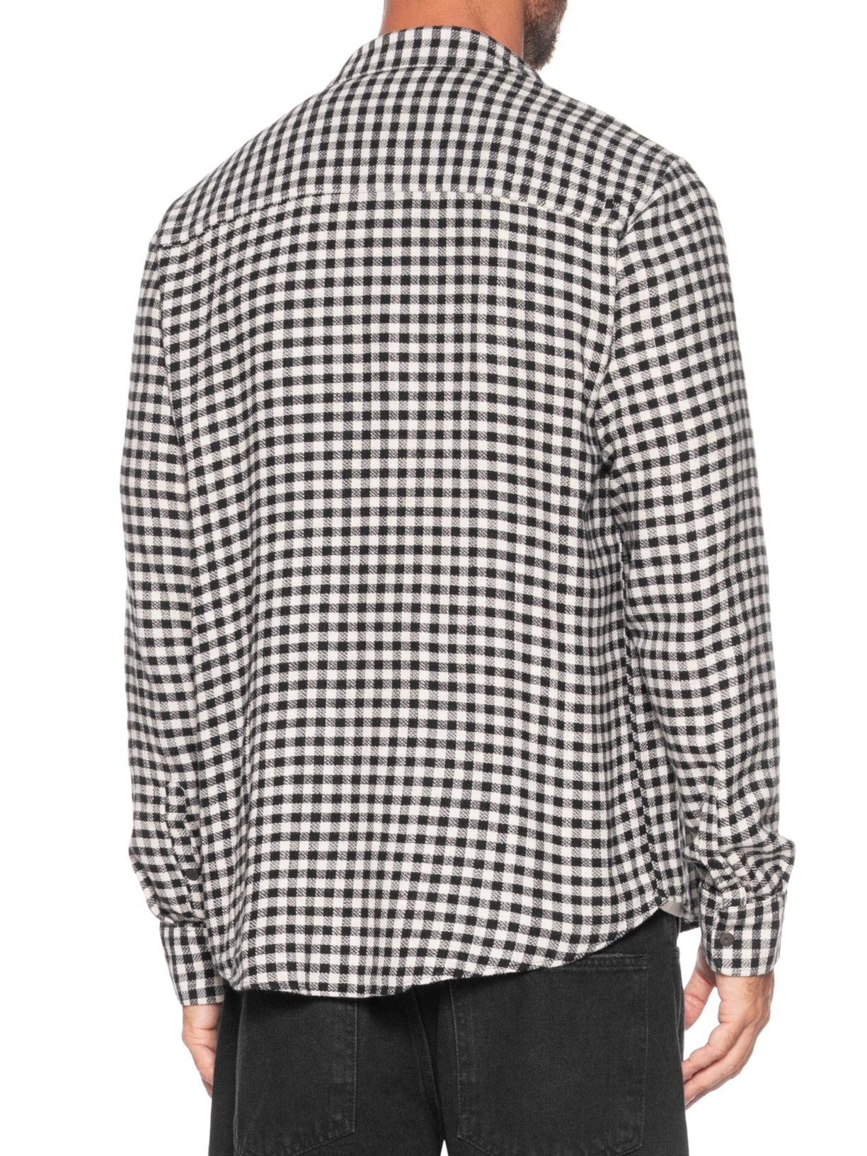 Camisa Masculina Manga Longa Xadrez Ancora Preto Foxton